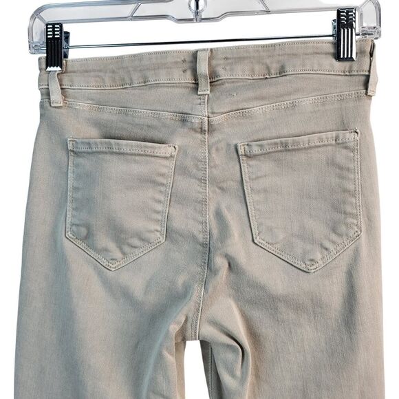 L'Agence Margot Small  Beige Skinny Ankle Jeans Cotton Blend 5 Pockets USA Made - Picture 7 of 14